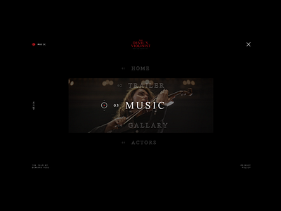 MENU animation david garrett design devils home icon illustration illustrator menu menu design typography ui ux violin violinist web web design website