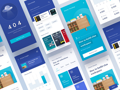 Article Mobile App Full Version android app branding card chart clean dashboard desktop illustration ios landing light mobile onboarding profile typography ui ux web website