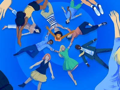 All the People events illustration people