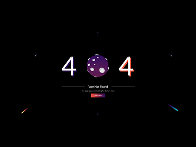 Error 404 animation design earth error error 404 error page icon illustration illustrator moon space space exploration the space typography ui ux vector web web design website