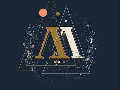 A + A = M branding corporate distressed iampommes identity illustration letter logo logo design pommes vintage