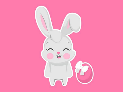 Yo the rabbit animation characterdesign game illustration mobile motion pets ui ux vector