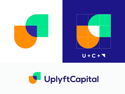 U + C + Arrow logo concept for UplyftCapital arrow hidden growth finance lettering brand branding upward lyft up icon logo mark cryptocurrency modern cu trending trend trustworthy trust u c letter monogram uc crypto financial economics