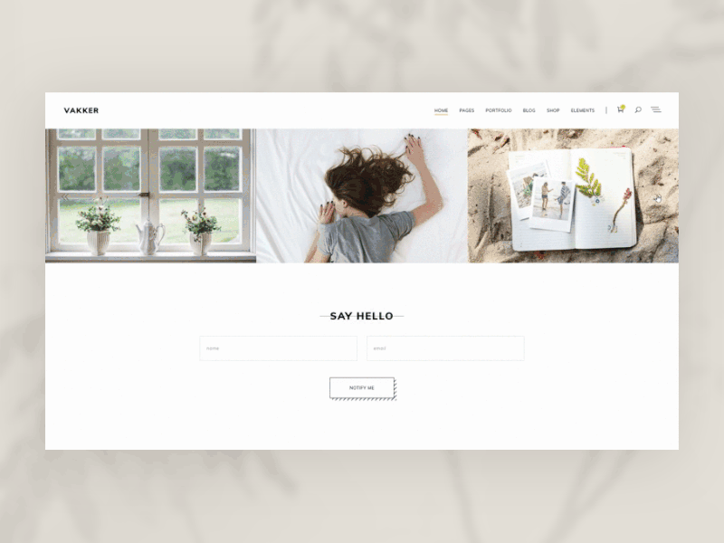 Vakker - Portfolio Carousel clean design minimal modern type typography ui ux web website wordpress theme