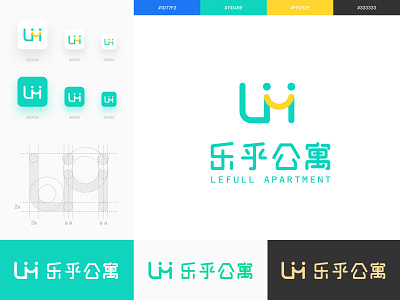 Apartment Brand apartment green happy laugh logo