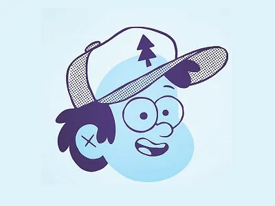 Dipper (Gravity Falls) 80s blake stevenson cartoon character design disney disney art disney world gravity falls hipster illustration ipad pro jetpacks and rollerskates retro