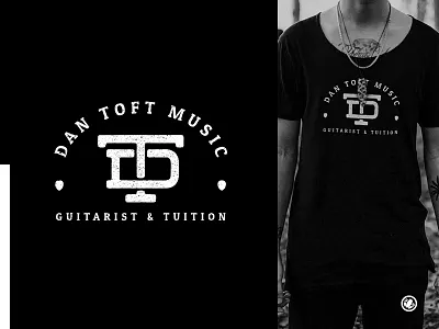 Dan Toft adobe adobe illustrator badge logo brand mark branding design guitarist identity illustration illustrator label design logo logo design logomark logomarks thick lines tuition typography vector vintage
