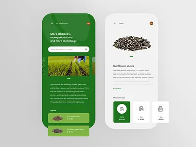 UI design for a agronomy online store app design flat graphic interface ios mobile nature ui ux web