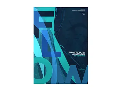 Flow art flow nature poster quote santana typography