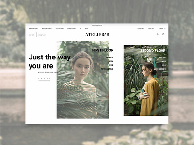 Atelier58 branding brutalism design ecommerce fashion home magento magento 2 minimal ui ux