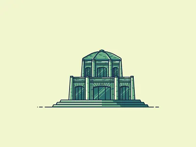 Vista House architecture building house illustration line illustration oregon vector vista house