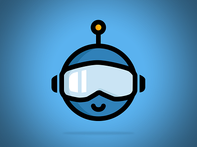 Robot icon illustration mascot design robot simple