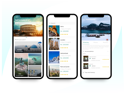 Travel app design travelapp ui uidesign