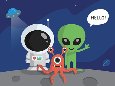 Aliens design illustration vector