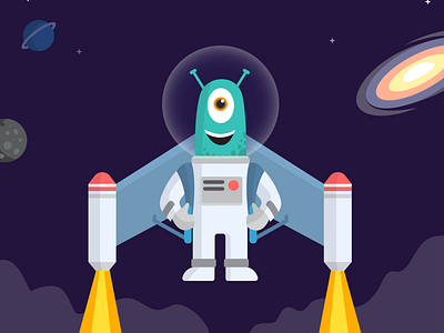 Space Travel design illustration