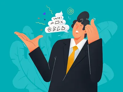 Someone is talking shit! color daily illustration