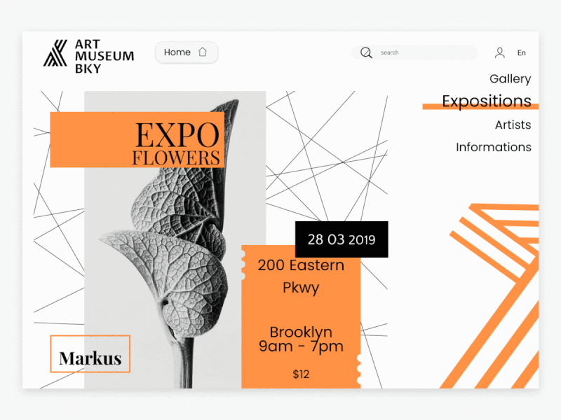 Art Museum museum of art ui ux web design