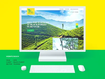 Munnar Black Forest Website Project creative website desktop mockup device mockup full screen website icon design mobile apps mobile website mockup modern website resort resort website tourism tourism website ui design ux design web design website website design website mockup