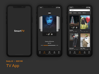 Daily UI 025 Tv App dailyui 025 dailyui100 tvapp
