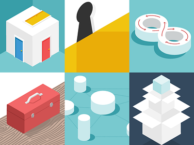 Isometric Thumbs arizona design flat geometric illustration isometric vector