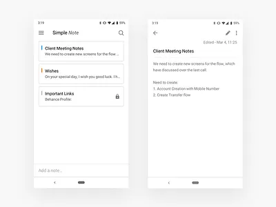 Simple Note - Take Your Notes android note note list notes notes app sketch