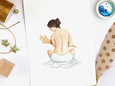 Virgo - Astrology Illustration art astro astrology editorial gouache graphics handmade illustration virgo watercolor woman zodiac