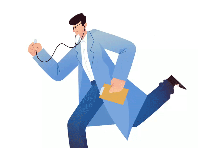 DocFinder Process doctor doctor app illo illustration process procreate timelapse