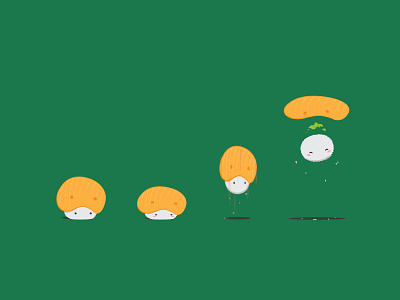 Jumping Temari energy excited illustration jumping motion rice salmon sushi temari wasabi