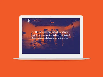 Ams Homepage brand duotone ui ux website