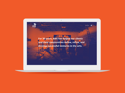 Ams Homepage brand duotone ui ux website