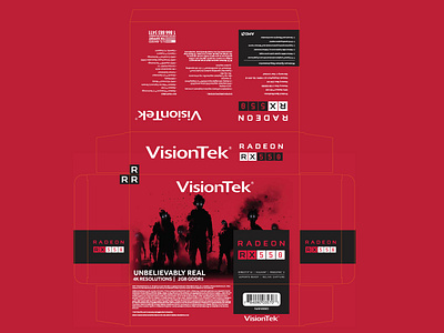 Visiontek Rx550 Packaging package design