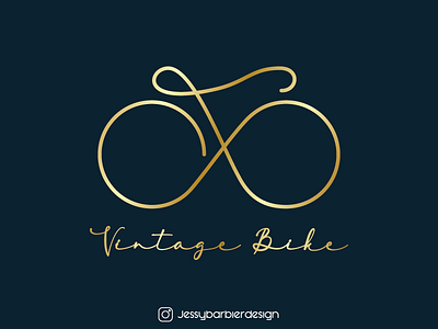 Bike Logo bike chic dailylogochallenge golden illustrator logo typography vector vintage