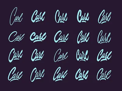 Carl - Personal Logo Sketches branding calligraphy clothing design fashion font free hand lettering identity lettering logo logotype mark packaging script sketches streetwear type typo typography