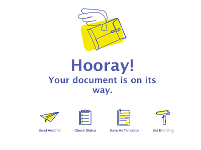 Document Sent! electronic signature envelope