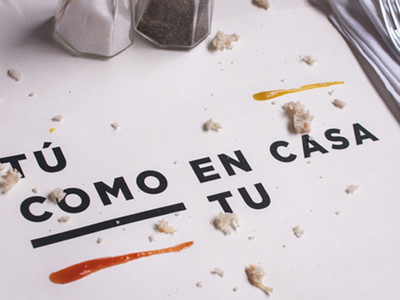 Como en casa Restaurant artdirection branding typography