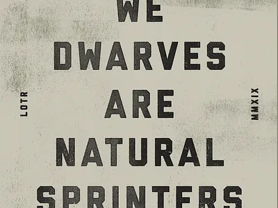 SPRINT! lord of the rings lotr marathon quote running sprint track vintage