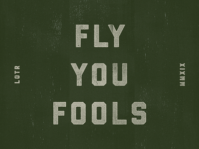 FLY! 2019 gandalf lord of the rings lotr marathon quote running track vintage