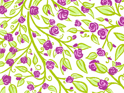 Roses WIP art design graphic design illustration ipad pattern procreate roses spring surface