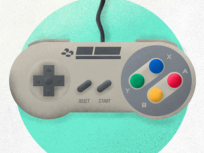 snes controller 2d colors design flat graphic icon illustration minimal nintendo pixel pixel art retro snes texture