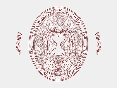 Beatitudes Series #4 - Mt. 5:6 badge bible bible quote christ illustration jesus jesus christ