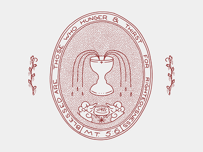 Beatitudes Series #4 - Mt. 5:6 badge bible bible quote christ illustration jesus jesus christ