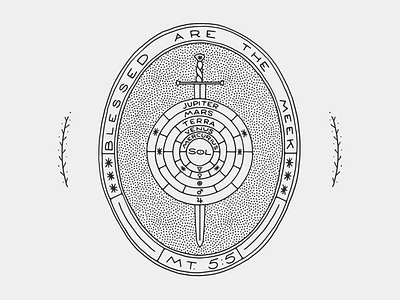 Beatitudes Series #3 - Mt. 5:5 badge bible bible quote christ illustration jesus jesus christ