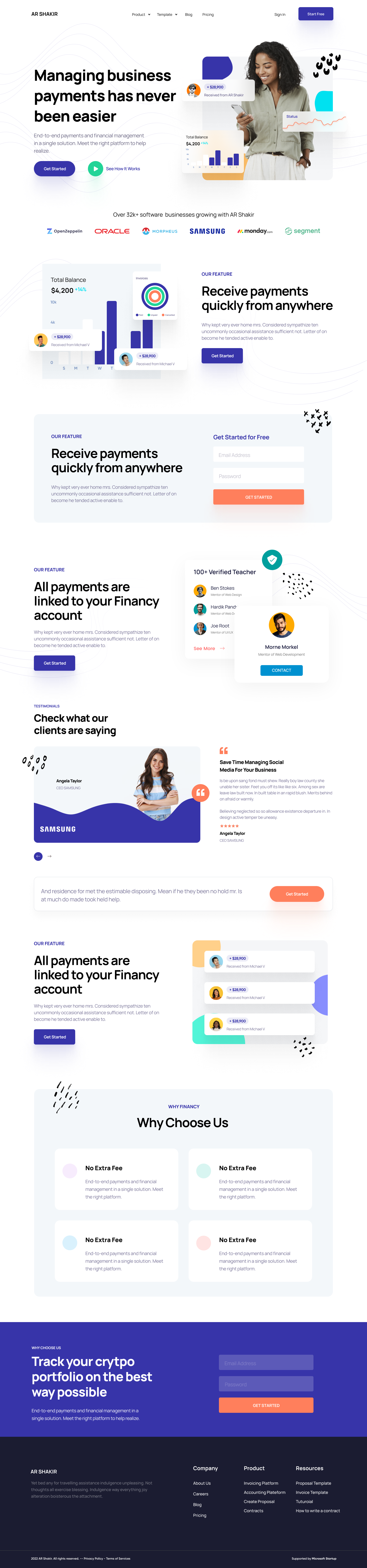 Landing page for SaaS - Freebie available for Adobe XD and Figma by ...