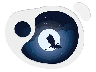 Dragon Night adobe art beautiful character dragon illustration magical moon myth night sky stars vector art visual art