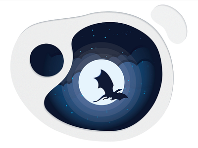 Dragon Night adobe art beautiful character dragon illustration magical moon myth night sky stars vector art visual art