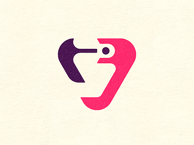 Flamingo Ahead ben stafford bird branding design flamingo for sale geometric illustration logo mark texture triangle vector
