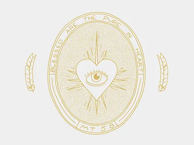 Beatitudes Series #6 - Mt. 5:8 badge bible bible quote christ illustration jesus jesus christ