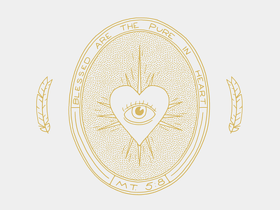 Beatitudes Series #6 - Mt. 5:8 badge bible bible quote christ illustration jesus jesus christ