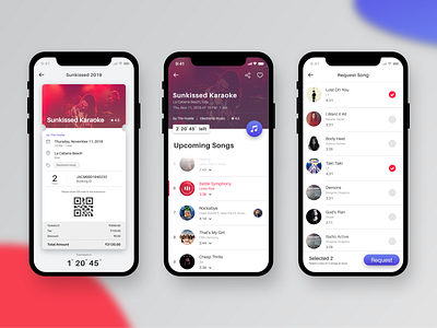 Karaoke Event App app booking event app karaoke mobile app ui ui ux ui ux design ux