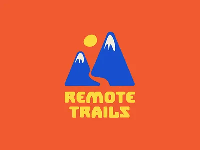 RemoteTrails apparel branding hat hike illustration logo minimal nature northface outdoor patagonia patch retro shirt snow sticker sun surf typography vintage